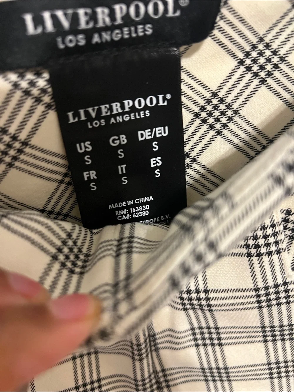 Liverpool Cream and Black Plaid Two-Piece Suit - Picture 5 of 6